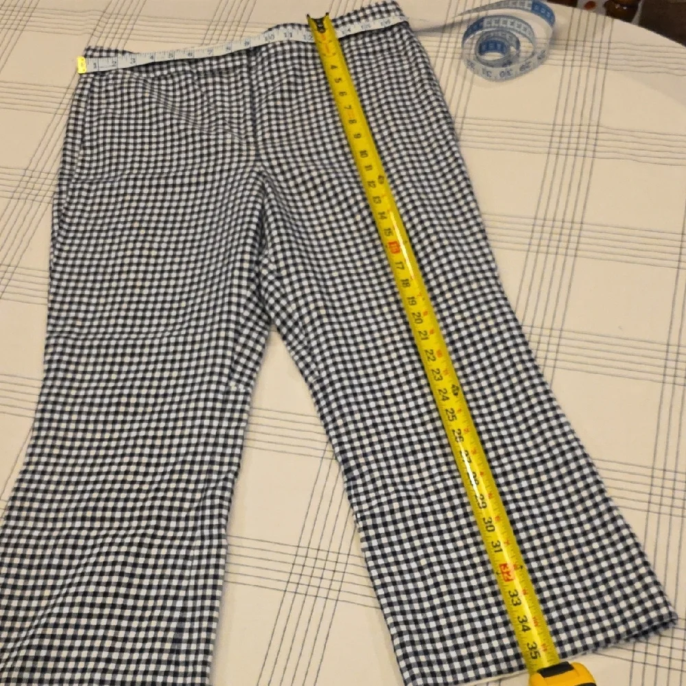 J. Crew Black and White Checkered Cropped Pants - Picture 5 of 10